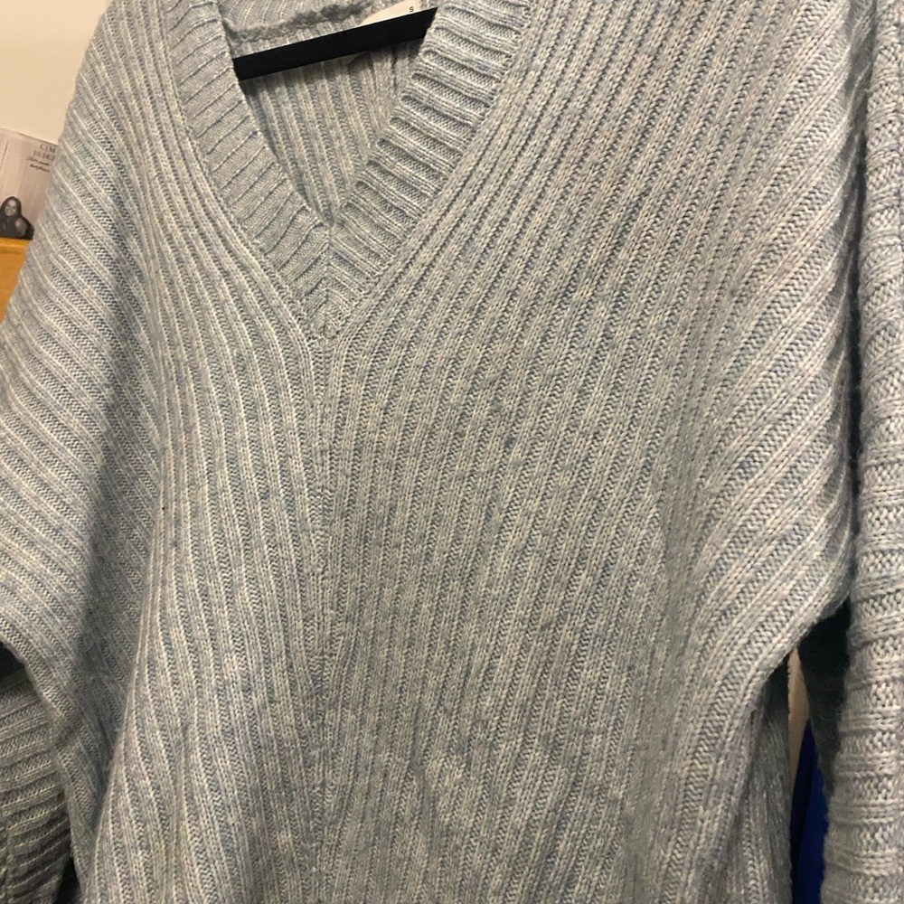 Cozy Blue V-Neck Sweater